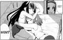 Azusa sleeping with Yui at the Training camping