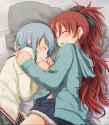 kyoko and sayaka sleeping together