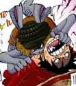 biting luffy