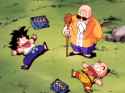 tired goku and krillin