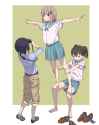 Aoi Hinata barefoot school uniform