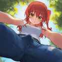 1futa, solo, outdoors, mx2j, artist_ciloranko, artist_healthyman, gebijiade_89, s-1209183318