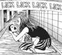 straight shota lick