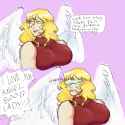 Angel boob lady by bleatingmaniac