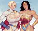 Power Girl and WW Creamed