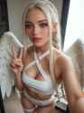 angel selfie above