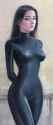 latex art catsuit