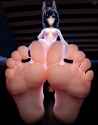 under pippers feet (nude)