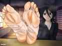 rukia sweaty feet