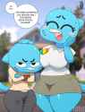 Gumball and Nicole Watterson