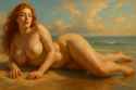 20250601_0554_Ginger Goddess on Shore_simple_compose_01jwmxc9dmeqhvmdpbn39tq6dp