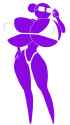 Purple Stick Lady