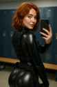 black widow, 20250606_0123_Mirror Selfie Mission_simple_compose_01jx16evt3egwa6bh9kcr2qp2f