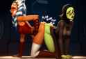 nsfw, Star Wars_ The Clone Wars style, Lucasfilm Animation Style, space freighte s-157138216