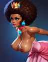 black peach afro nude 4