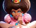 black peach afro handjob