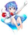 CIRNO PARTIALLY SUBMERGED IN SOMETHING BLUE