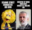 Robert Malone Vs. Big Bird - Inventer Of mRNA Virologist Purveyor Of Misinformation Sesame Street Trusted Expert COVID-19 Vaccine Vaxx Meme