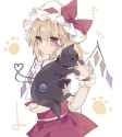 FLANDRE BEING EATEN BY A CAT
