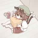 CHEN EATS THE BIG SQUARE BREAD