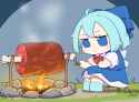cirno cooking meat