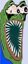pepe high pitched demonic screeching