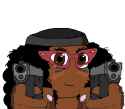 104169_-_soybooru.com_-_black_skin_clothes_firearm_glasses_gun_hair_holding_gun_holding_object_holding_pistol_odessanbvll_pistol_smile_soyniqua_soytan.png