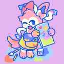 sylveon making art of mother ditto.png