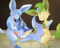glaceon and leafeon spitroast vaporeon.png