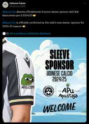 Screenshot 2024-07-25 at 11-56-40 Udinese Calcio on X @ApusCoin diventa ufficialmente il nuovo sleeve sponsor del Club bianconero per il 2024_25🤝 - @ApusCoin is officially confirmed as the club’s new sleeve-sponsor for 2024[...]