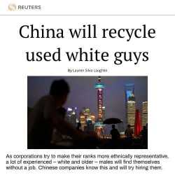 china recycle white guys