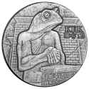 2022 Egyptian Relic Series ERS Kek Frog God 5oz Silver Antique Coin Scottsdale Mint