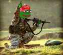 pepe thumbs up with gun camo