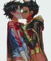 __robin_damian_wayne_superboy_and_jonathan_kent_dc_comics_and_1_more_drawn_by_iwakki__b0da22837902826ce51101ed1c4a3653