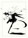 Django from Boktai in Yoshitaka Amano style