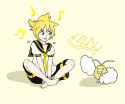 Kagamine Len and shiny swablu
