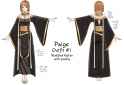 Paige Outfit 1 - Black Modified Kaftan with Jewelry