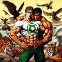 AI Not Hal Cosplaying As Green Lantern (With Gaston) 01