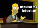 homer consider the following