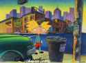 Hey Arnold Nickelodeon cel background painting 