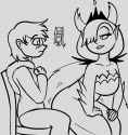 Hekapoo asks Marco if theres something on her dress