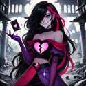 Purple Red Broken Heart (1)