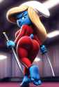 _1female, smurfette (the smurfs), , {{{amazing quality}}} , blonde hair, blue s-831708029