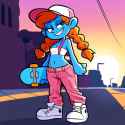 _1female, sassette (the smurfs), , {{{amazing quality}}} , orange hair, double s-742739851