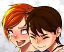 Boy hugging his cousin really hard