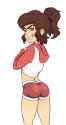 17456 - 2016 artist_kyder ass character_lynn_loud coloring edit looking_at_viewer rear_view shirt_lift solo