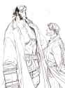 Hellboy and Kishibe