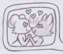 family friendly mouse nose kiss