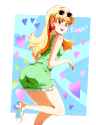 1367 - 2016 artist_jcm2 blushing character_leni_loud dialogue hearts looking_back pose raised_leg rear_view smiling solo text
