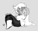 Amethyst sits